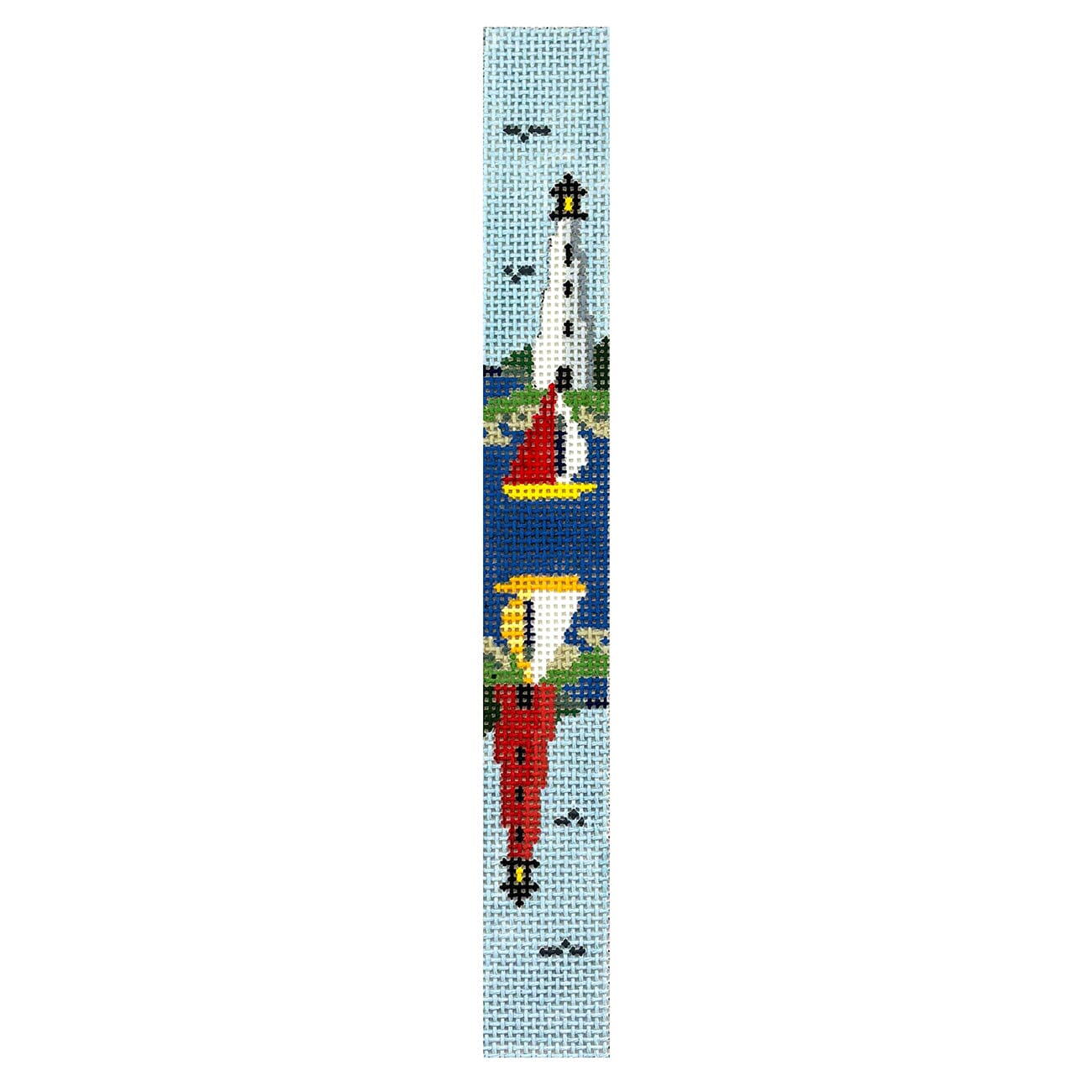 Sailboats and Lighthouses, Key Fob Painted Canvas Susan Roberts Needlepoint Designs Inc.  - 1