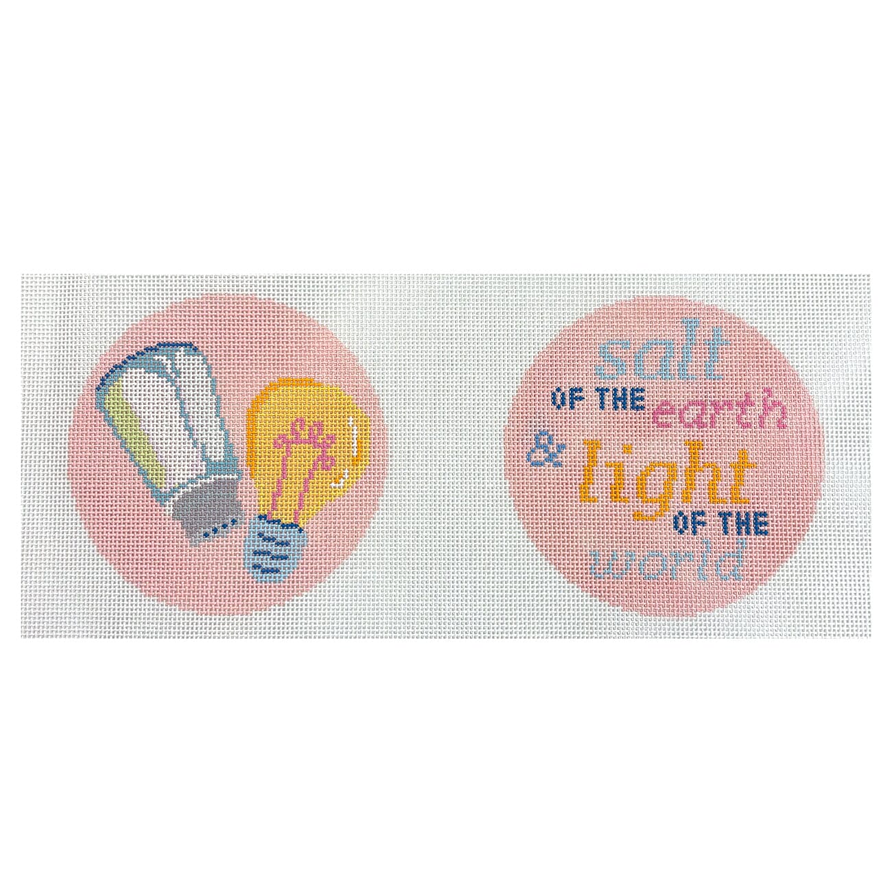 Salt and Light, Double Rounds Painted Canvas Atlantic Blue Canvas  - 1