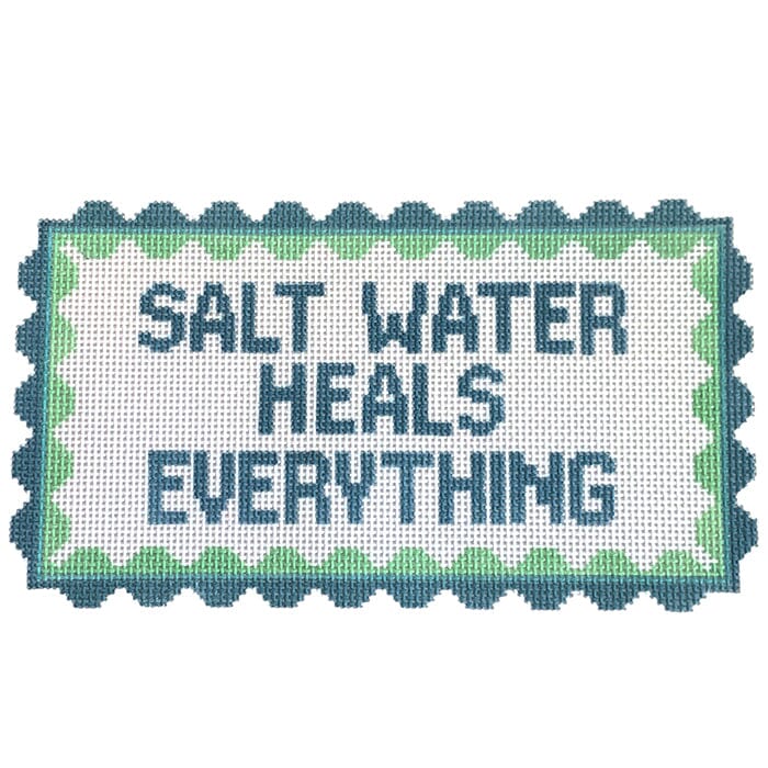 Salt Water Heals Everything Painted Canvas Spruce Street Studio 