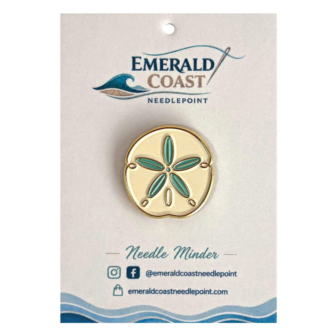 Sand Dollar Needle Minder Accessories Emerald Coast Needlepoint  - 1