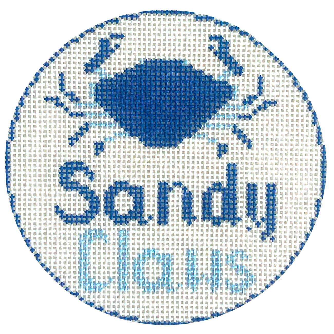 Sandy Claws Round Painted Canvas KCN Designers  - 1