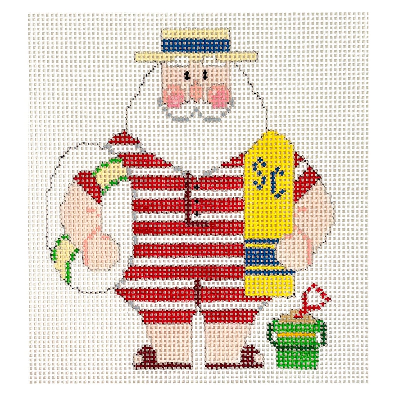 Santa, At the Beach Painted Canvas TNW Designs  - 1