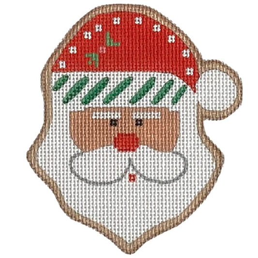 Santa Christmas Cookie Painted Canvas Danji Designs 