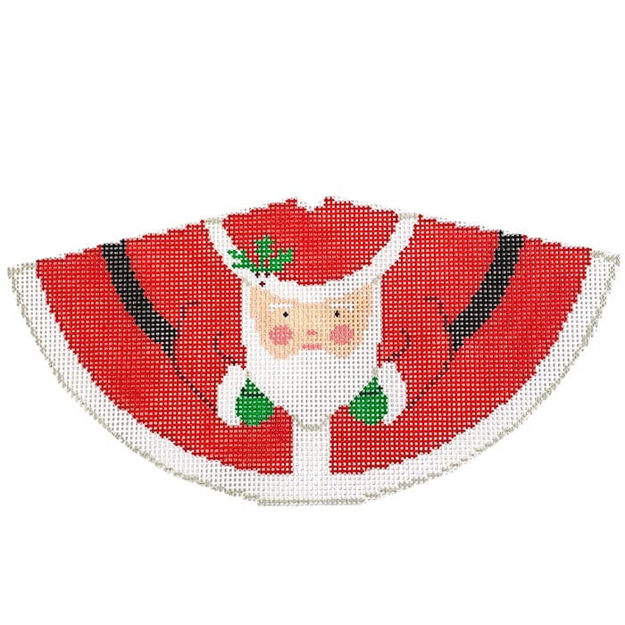 Santa Claus 3D Cone Painted Canvas Blue Ridge Stitchery  - 1