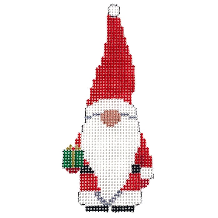 Santa Gnome, Ornament #18 Painted Canvas Susan Roberts Needlepoint Designs Inc.  - 1