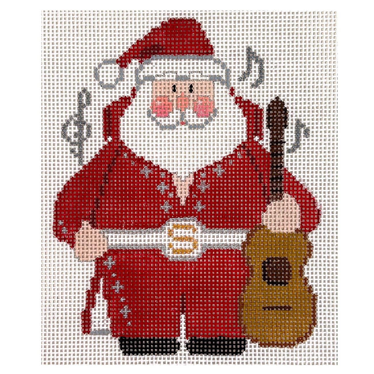 Santa, Guitar Painted Canvas TNW Designs  - 1