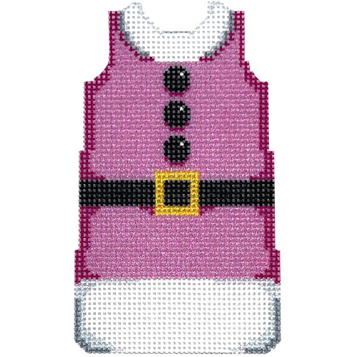 Santa Mini Shift/Pink Printed Canvas Two Sisters Needlepoint 
