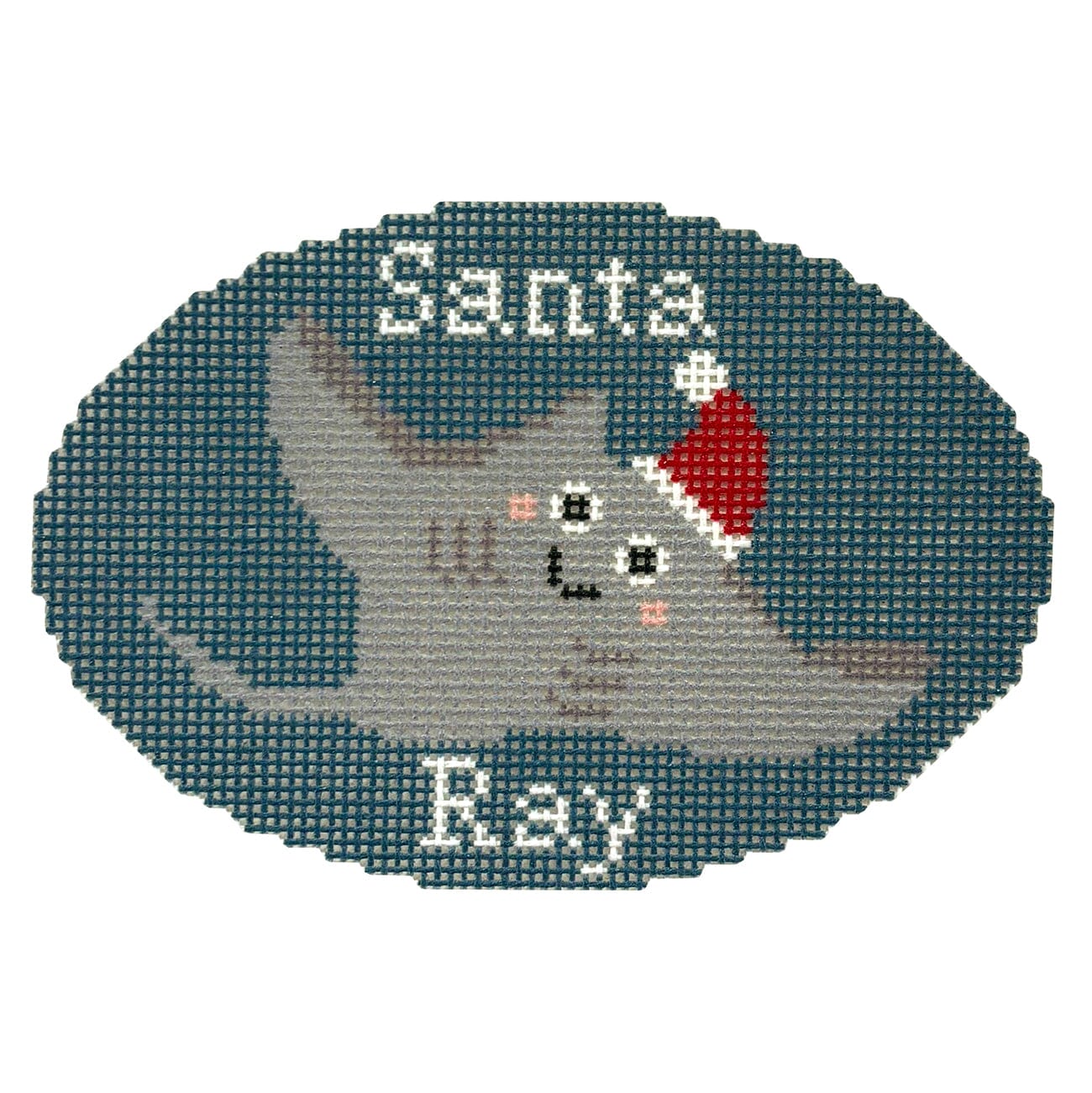 Santa Ray Painted Canvas Ziggy Stitches  - 1