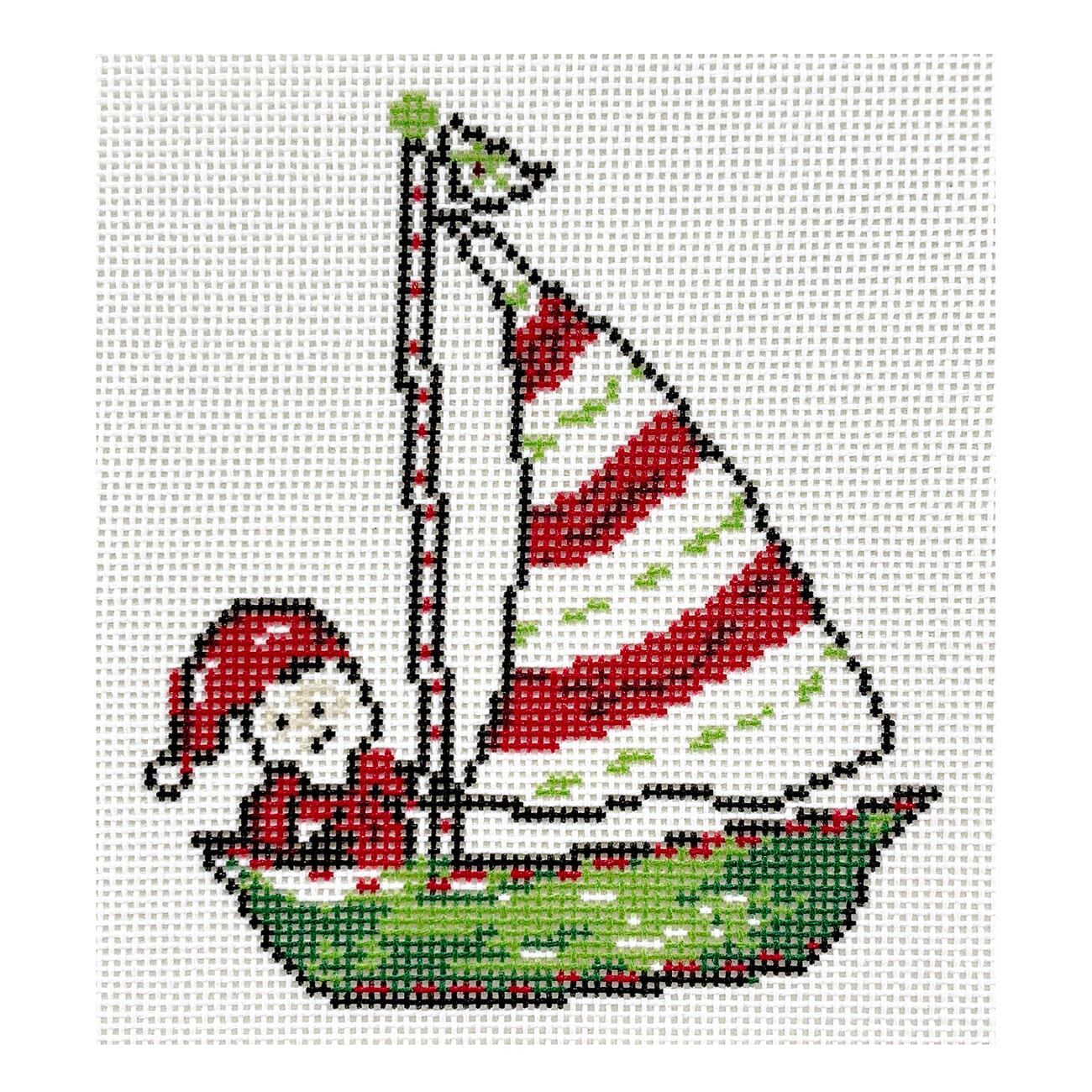 Santa Sailboat Printed Canvas KCN Designers  - 1