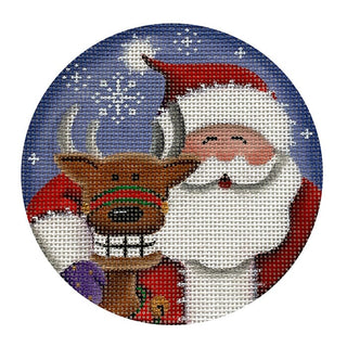 Santa Selfie Painted Canvas Rebecca Wood Designs 
