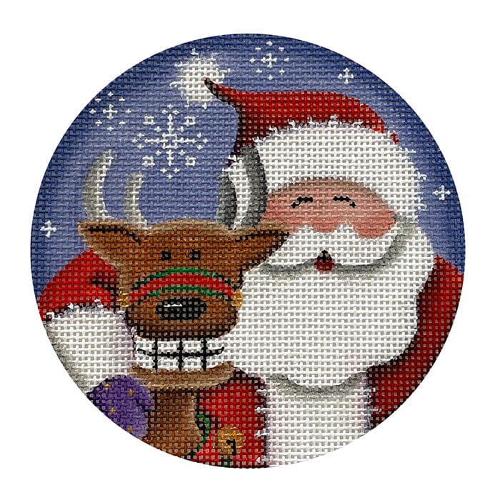Santa Selfie Painted Canvas Rebecca Wood Designs  - 1
