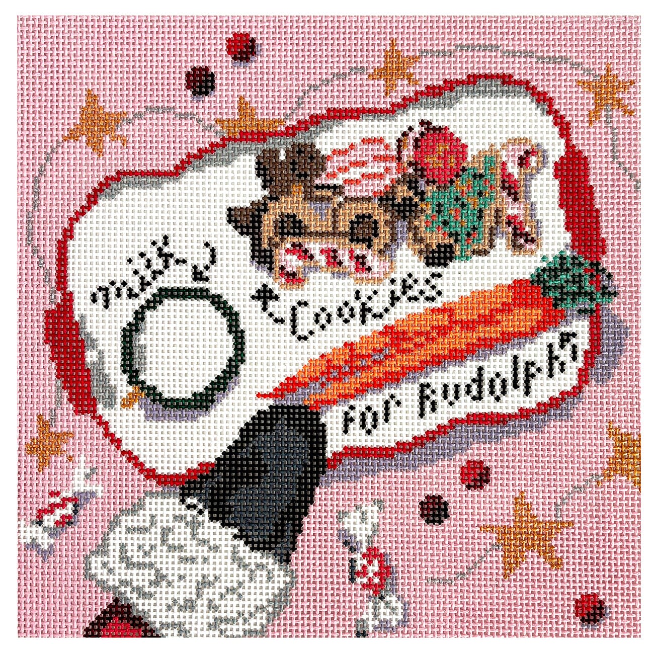 Santas Cookies Square Painted Canvas Rachel Barri Designs  - 1
