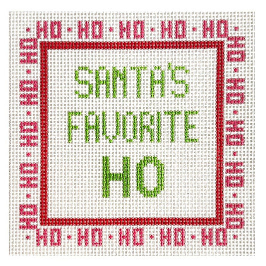 Santa's Favorite Ho Painted Canvas Stitch-Its 