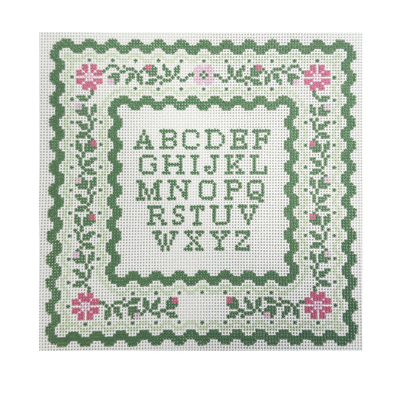 Scalloped Buds Frame Painted Canvas Maura Nolan Designs 
