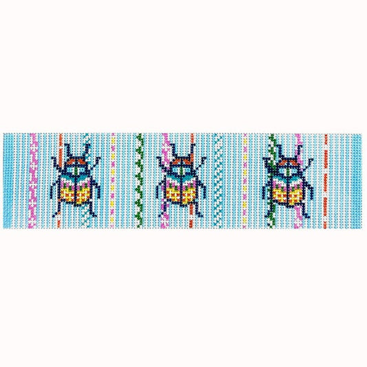 Scarab Cuff Painted Canvas KCN Designers 