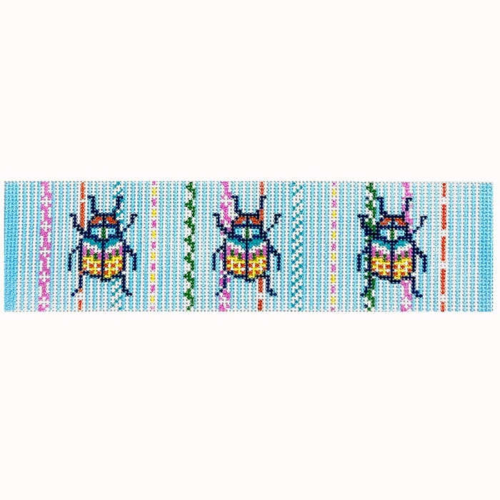 Scarab Cuff Painted Canvas KCN Designers 
