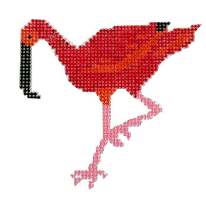 Scarlet Ibis Painted Canvas Jessica Tongel Designs 
