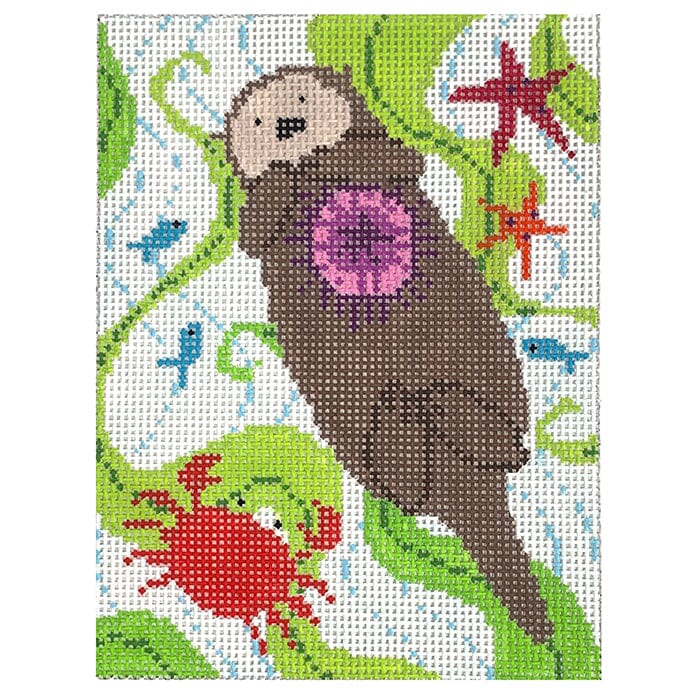 Sea Otter with Urchin Painted Canvas Pippin  - 1