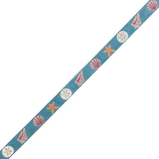 Sea Shells Dog Collar Painted Canvas Susan Roberts Needlepoint Designs Inc. 
