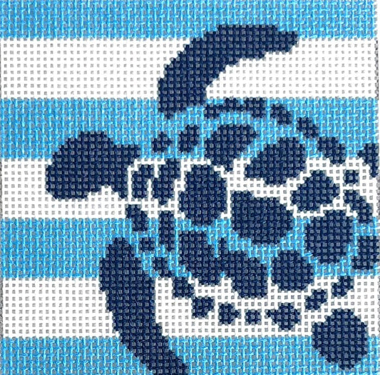 Sea Turtle Stencil Insert Printed Canvas Two Sisters Needlepoint 