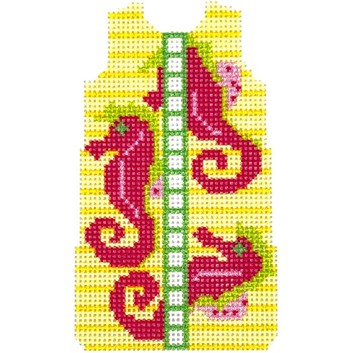 Seahorse Shift Printed Canvas Two Sisters Needlepoint 
