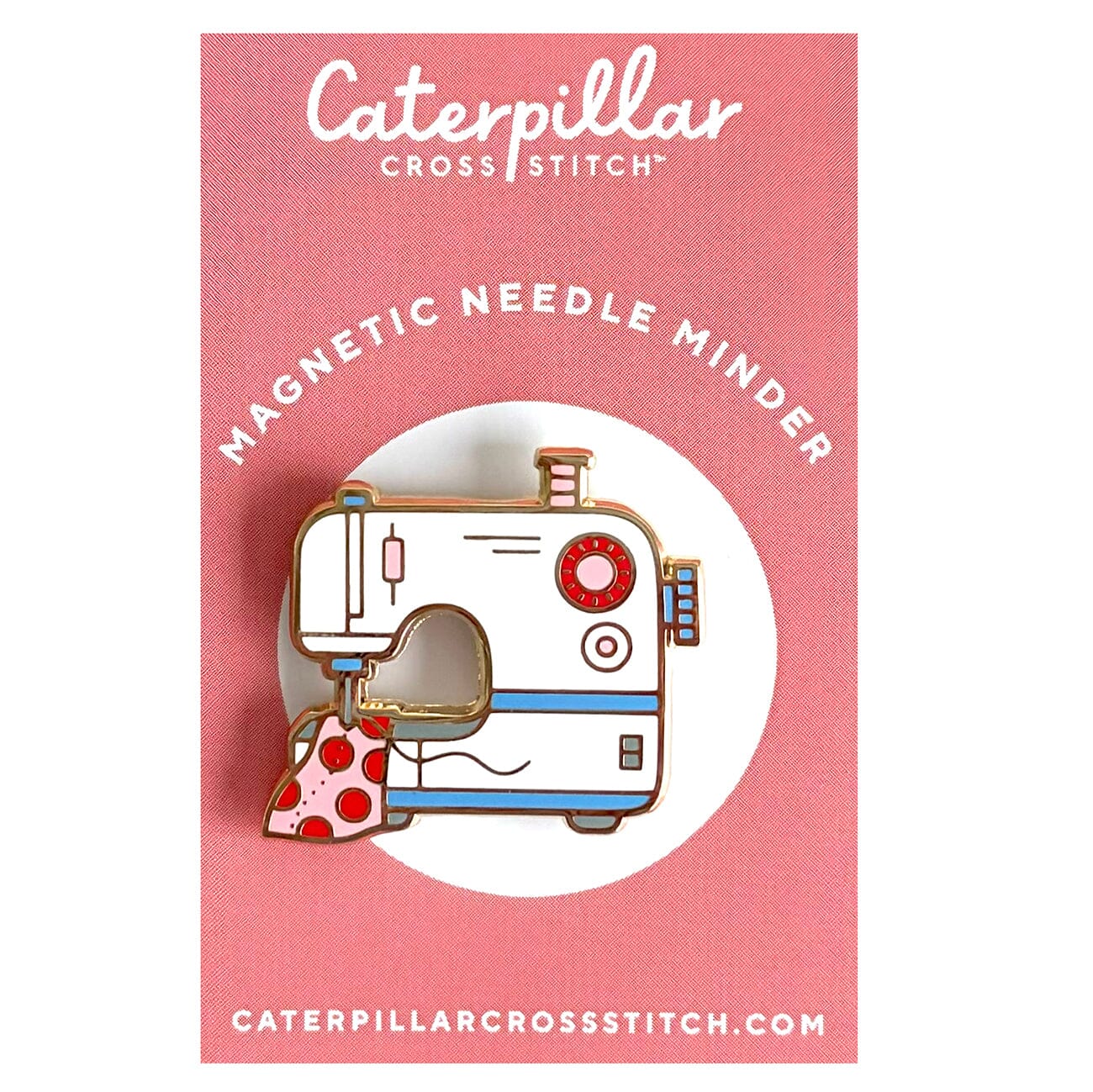 Sewing Machine Enamel Needleminder Accessories Caterpillar Cross  - 1