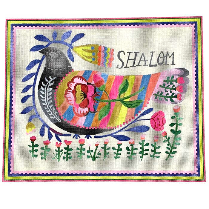 Shalom Dove on 18 - Carolyn Gavin Painted Canvas Kate Dickerson Needlepoint Collections 