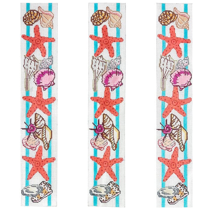 Shells Luggage Straps Painted Canvas The Meredith Collection  - 1