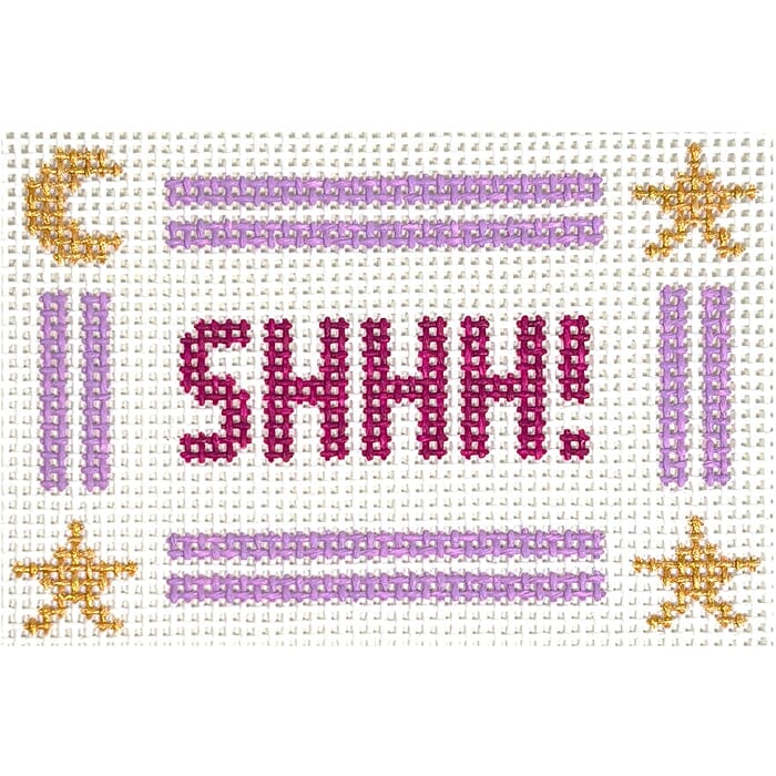 SHHH! Canvas Painted Canvas Goodpoint Needlepoint 
