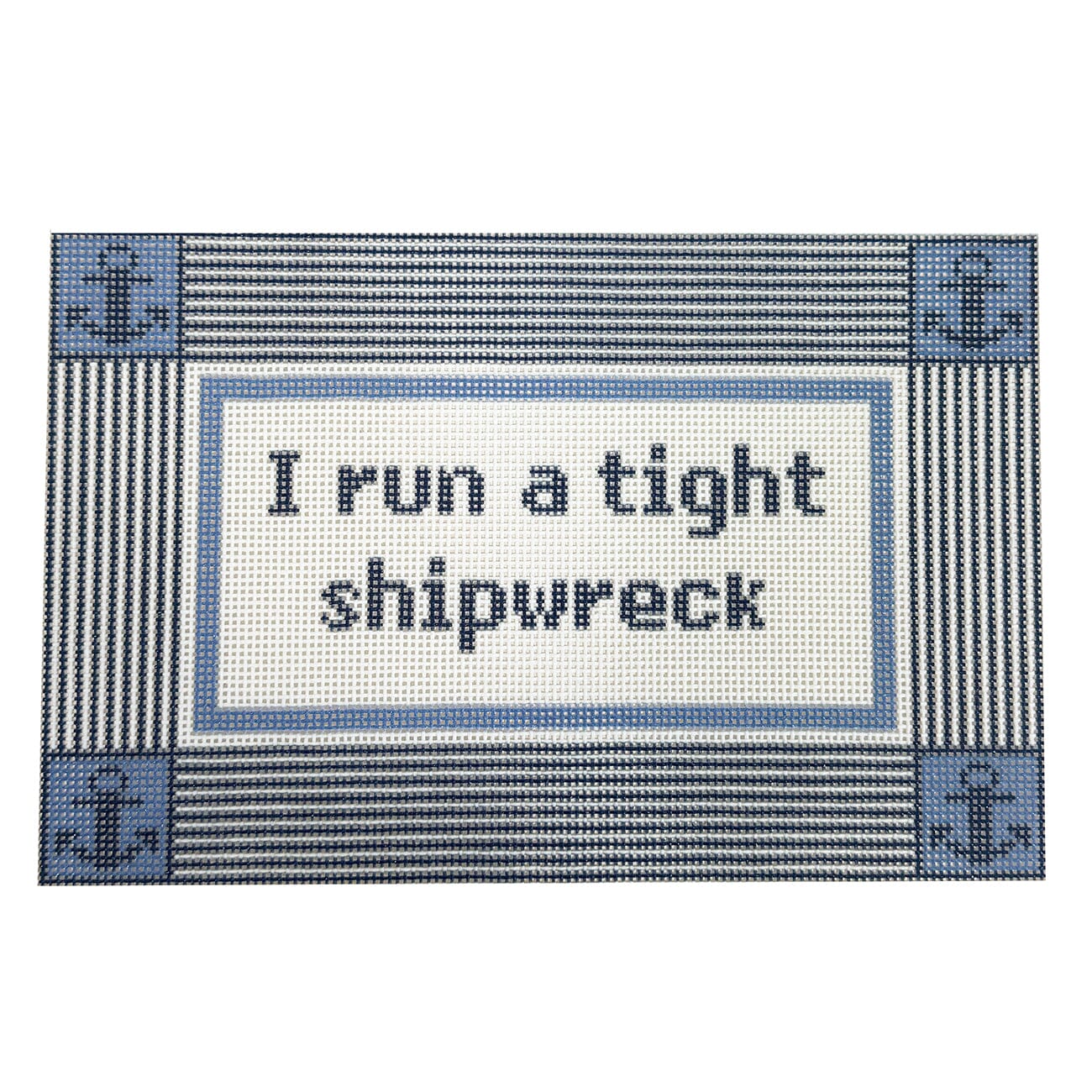 Shipwreck   Blue Painted Canvas Maura Nolan Designs 
