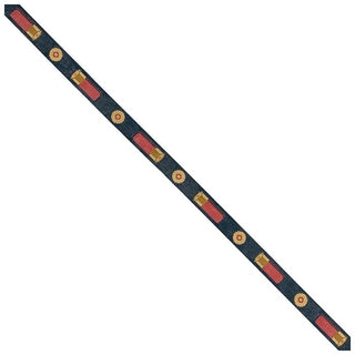 Shotgun Shells Belt on Navy Painted Canvas Elm Tree Needlepoint 
