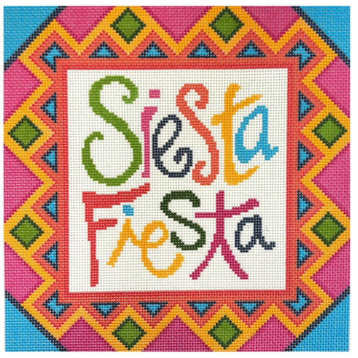 Siesta Fiesta 10x10 Painted Canvas KCN Designers 
