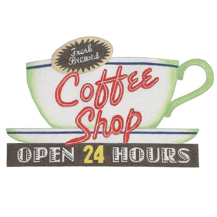 Signs: Coffee Shop Painted Canvas Painted Pony Designs  - 1