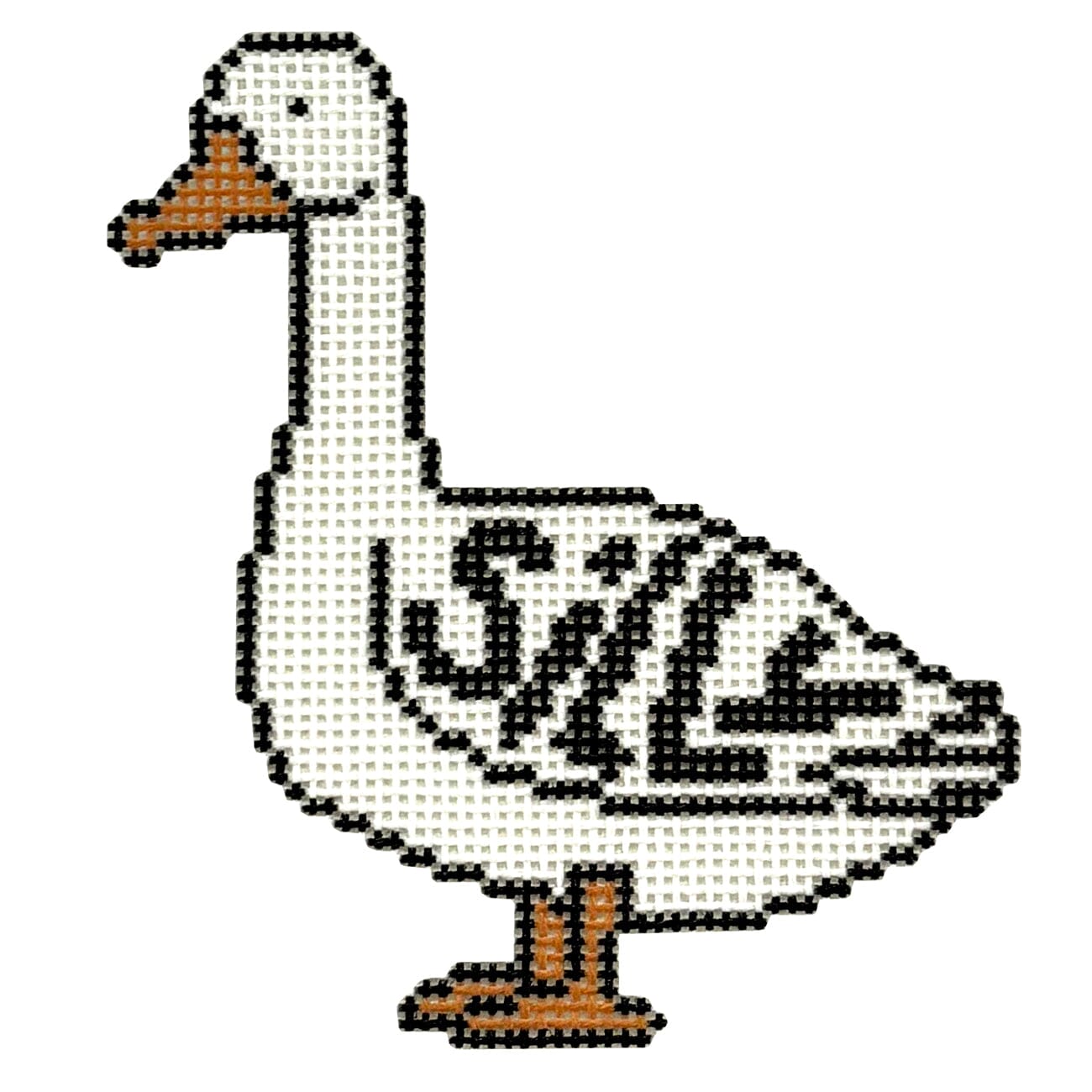 Silly Goose Painted Canvas Ziggy Stitches  - 1