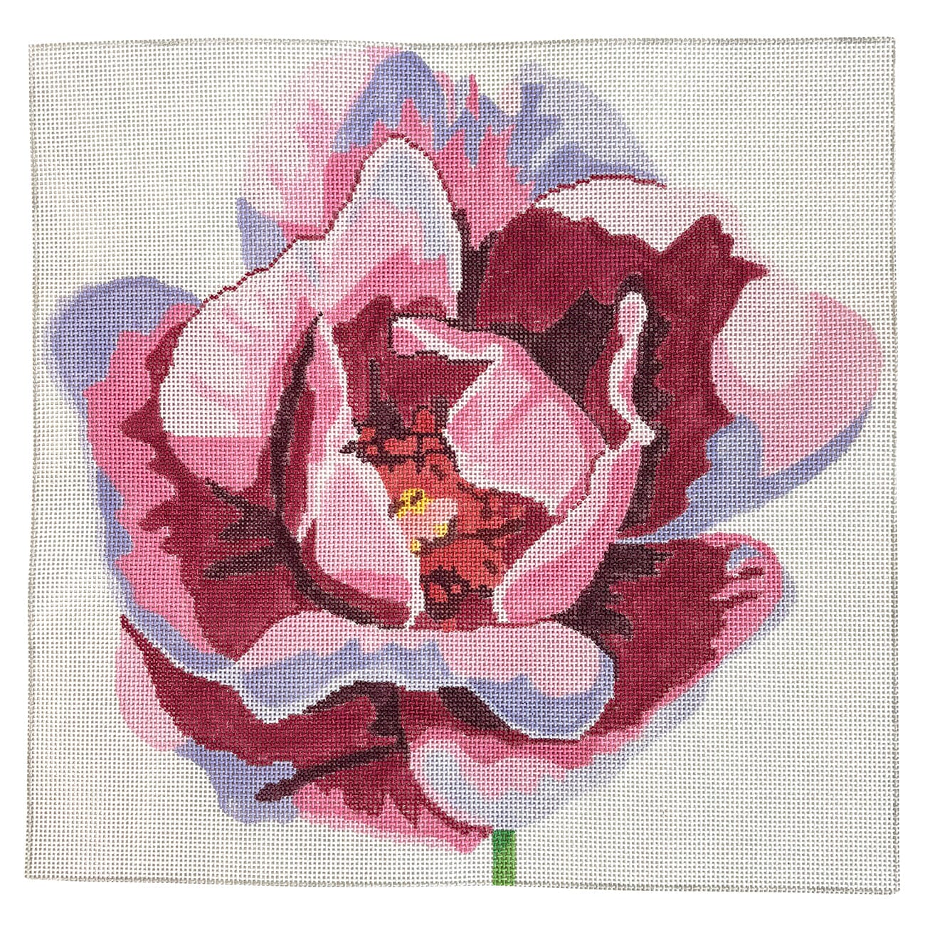Simple Flowers 14" Pink Peony Painted Canvas Jean Smith  - 1