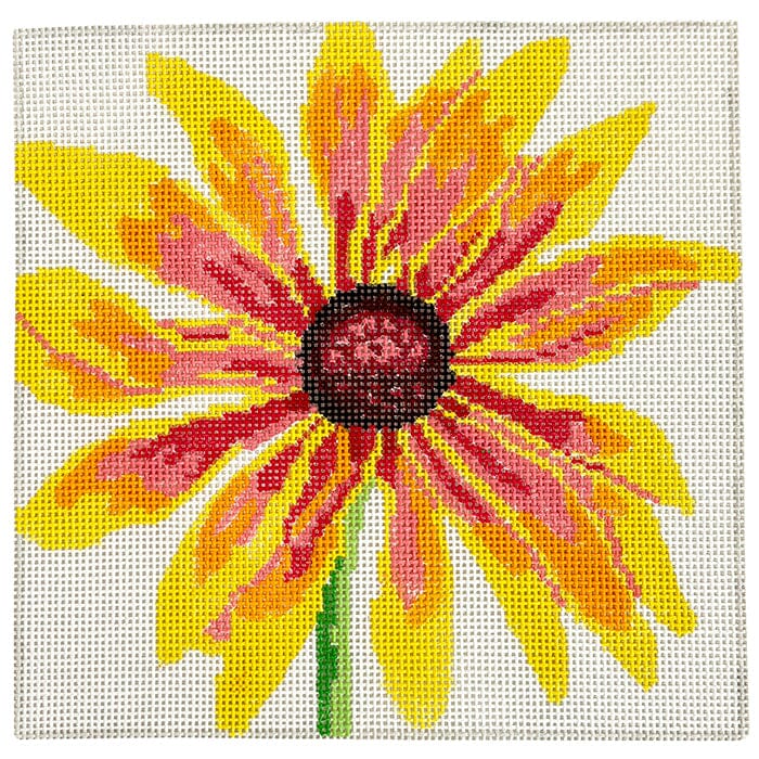 Simple Flowers Brown Eyed Susan 8" Painted Canvas Jean Smith  - 1