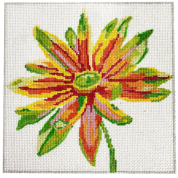 Simple Flowers Tropical Daisy 8" Painted Canvas Jean Smith  - 1
