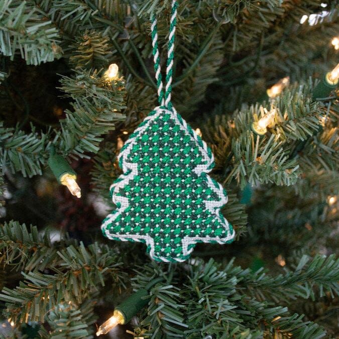 Simple Trees   Green Dot Tree Kit Kits Two Sisters Needlepoint 
