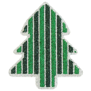 Simple Trees   Green Striped Tree Kit Kits Needlepoint To Go 
