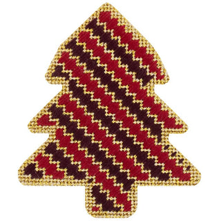 Simple Trees   Red Diagonal Tree Kit Kits Needlepoint To Go 
