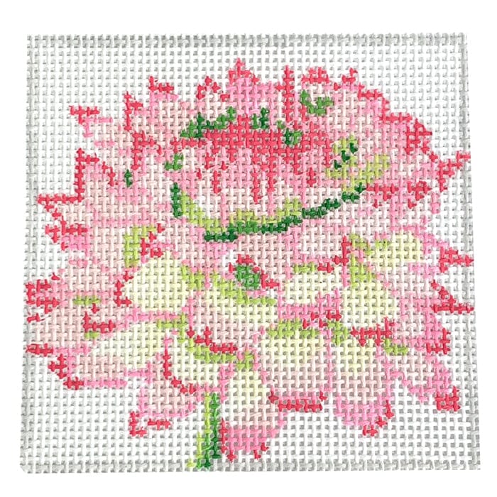 Simply Flowers Pink/Green Mums Painted Canvas Jean Smith 
