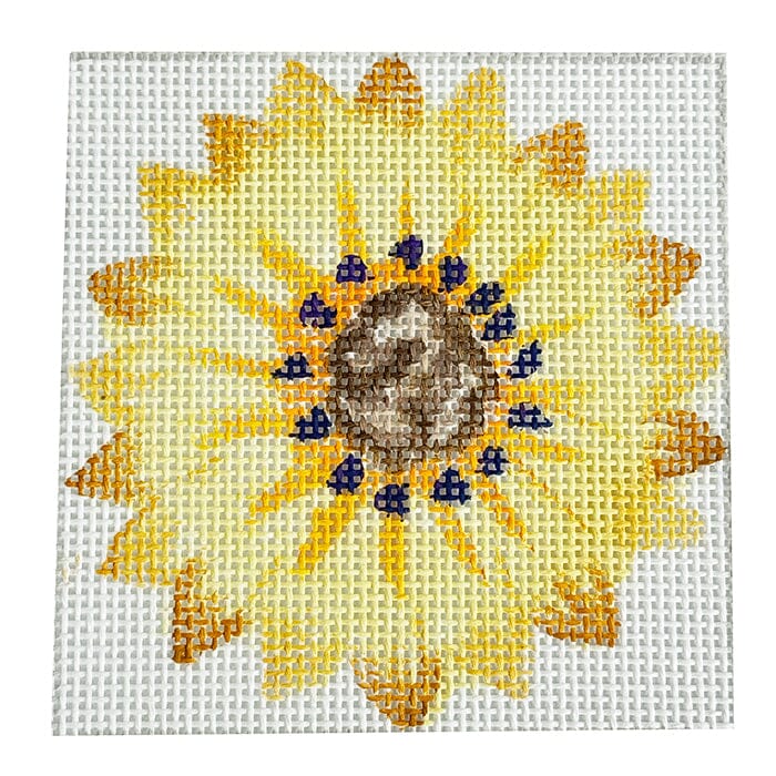 Simply Flowers Summer Sun 4" Coaster Painted Canvas Jean Smith  - 1