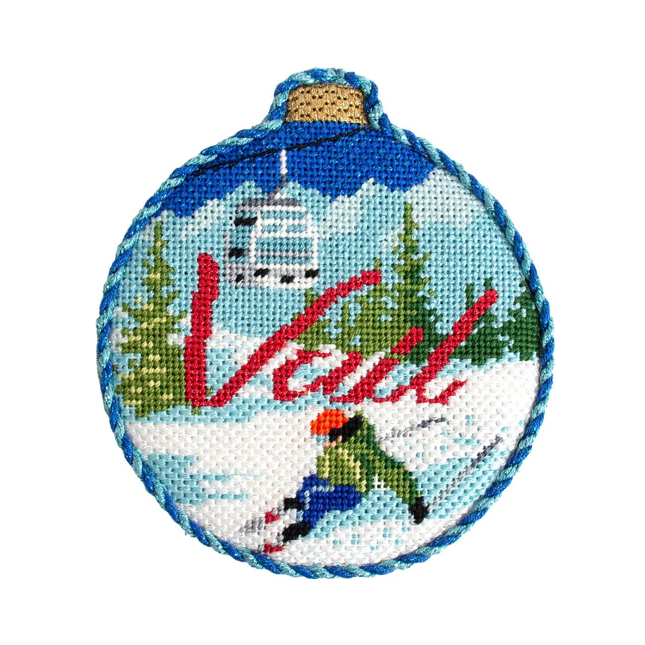 Ski Resorts   Vail with Stitch Guide Painted Canvas Kirk & Bradley  - 2