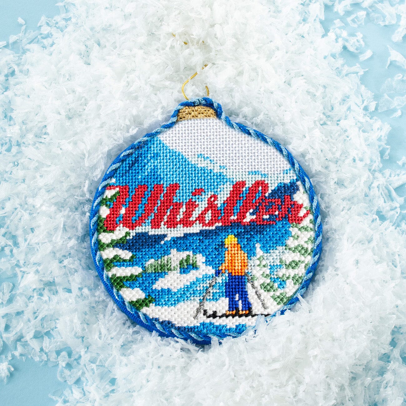Ski Resorts   Whistler with Stitch Guide Painted Canvas Kirk & Bradley  - 4