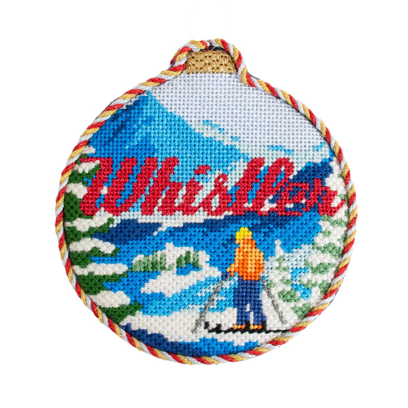 Ski Resorts   Whistler with Stitch Guide Painted Canvas Kirk & Bradley  - 2