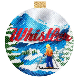 Ski Resorts   Whistler with Stitch Guide Painted Canvas Kirk & Bradley 
