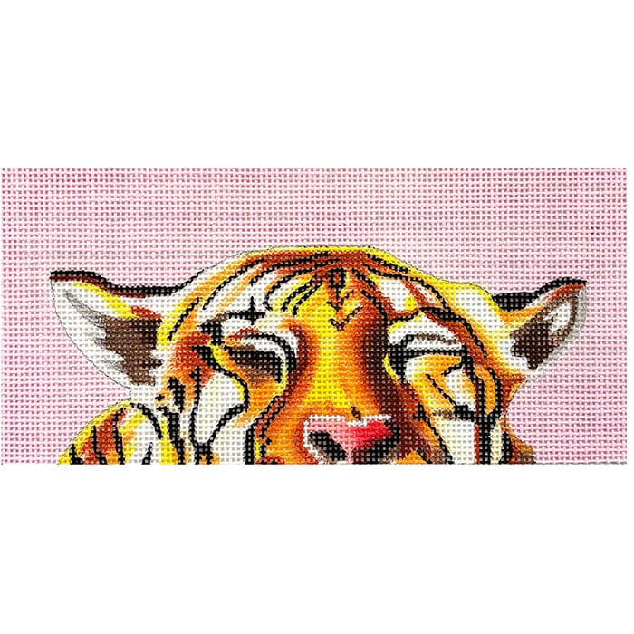 Sleeping Tiger 3x6 Insert Painted Canvas Colors of Praise 
