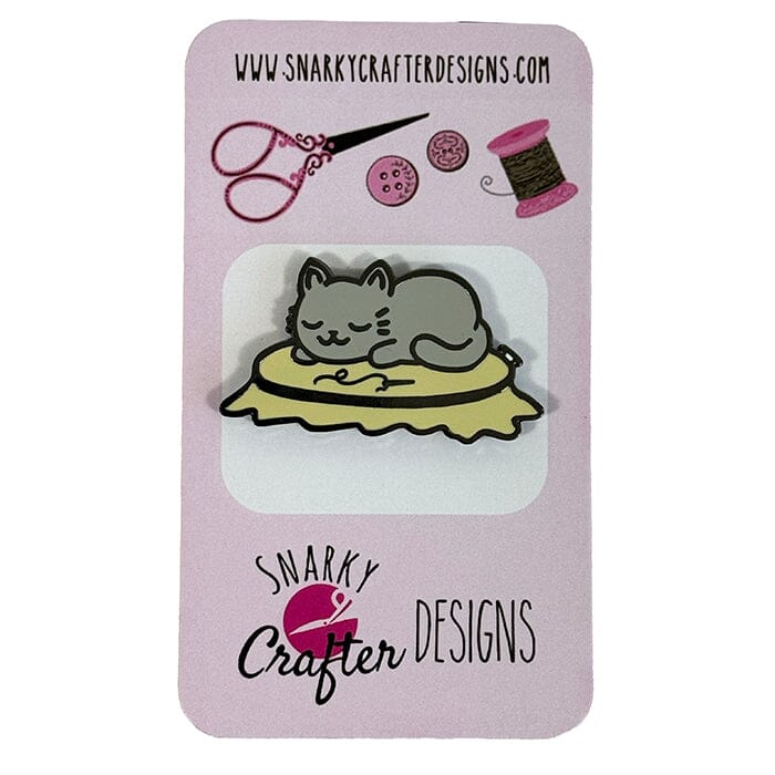 Sleepy Kitty Needleminder Accessories Snarky Crafter Designs 