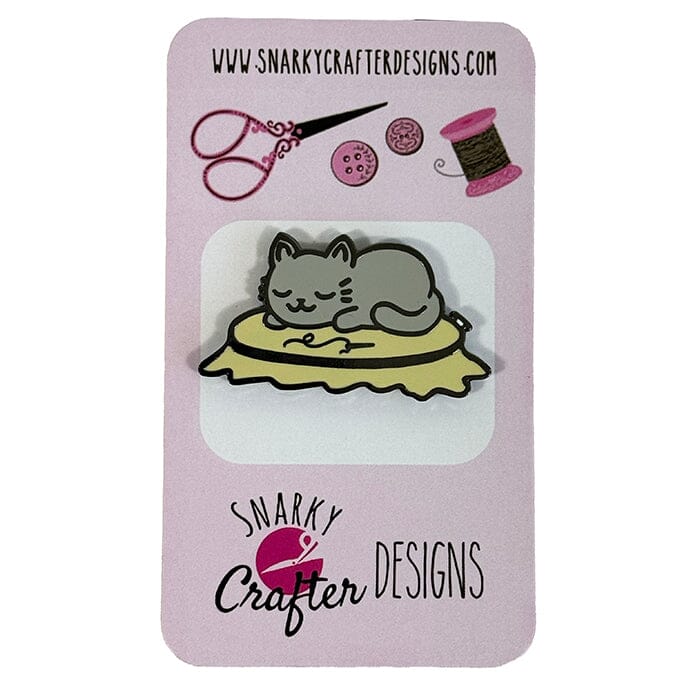 Sleepy Kitty Needleminder Accessories Snarky Crafter Designs 
