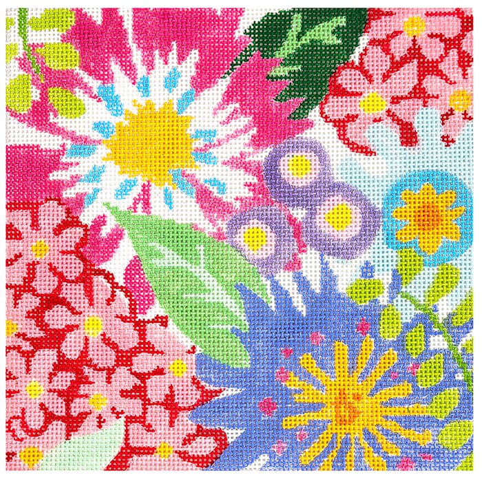 Small Fantasy Gardens #7 Painted Canvas Jean Smith  - 1